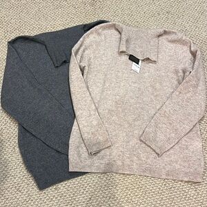 NWT! 100% cashmere and wool men’s turtlenecks